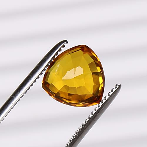 Sas Gems Natural Oregon Sunstone 6.30 Carat Trillion Cut Copper Bearing Certified Loose Gemstone #TOP4