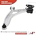 A-Premium Set of 6, Front Lower Control Arm, Inner Outer Tie Rod End, Compatible with Ford Focus 2012-2018, C-Max 2013-2018