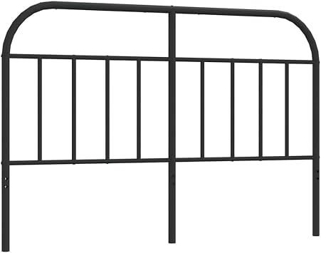 vidaXL Metal Replace Headboard Black 135 cm