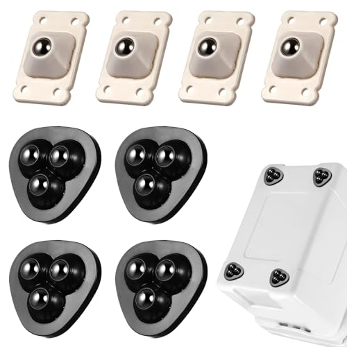 DOITOOL 32 Pcs Self Adhesive Caster Wheels,Mini Caster Wheels Appliance Rollers for Kitchen Appliances,360° Swivel Universal Wheel Sticky Pulley for Trash Can