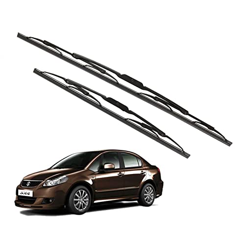 Image of Kylo Windshield Wiper for SX4 / Conventional and Traditional Metal Type Windshield Water Repellency Scratch Proof Metal Wiper Blades Suitable for SX4 (Driver Side - 26 inch, Passenger Side - 14 inch)