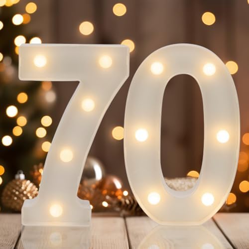 IFDGCTK Decorative Led Light Up Numbers, 70th Birthday Decoration...