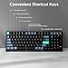 Keychron B35 Wireless Keyboard, 2.4 GHz/Bluetooth 96% Layout Keyboard with Numeric Keypad Silent Typing Launcher Support Ergonomic Angle Compatible with Mac Windows Linux