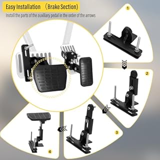 Gas and Brake Pedal Extenders for Short Drivers, Driving Cars with Anti-Slip Design, Adjustable Length and Angle for Short People,Suitable for Multiple Vehicle Models and Car, Go Kart, Ride on Toys