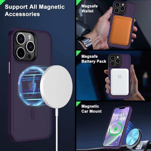 Image of MOCCA Magnetic Shockproof for iPhone 12 Pro Max Case,Deep Purple