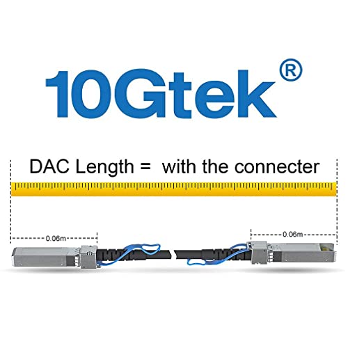 10Gtek® para DELL 10Gb/s SFP+ Cable 0.5-Metro, 10GBASE-CU SFP+ Direct Attach Copper Twinax Cable, Pasivo