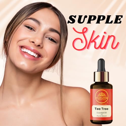 Image of Tea Tree Essential Oil For Skin, Hair, Face, Body, Acne, Dandruff 100% Pure and Natural 15ml