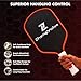ZhengVolve T300 Raw Carbon Fiber Pickleball Paddle, 16mm Polypropylene Honeycomb Core, Elongated Anti-Slip Handle with High Grit for Spin, Pickleball Racket for Beginner to Expert Players