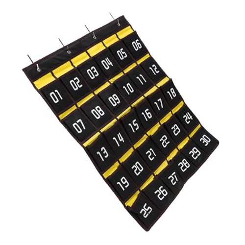 NUOLUX 教室用壁掛け電話整理ポーチ 格 番号付き収納袋 非織製 携帯電話 充電器 文房具整理 学校 オフィス向け携帯管理用品