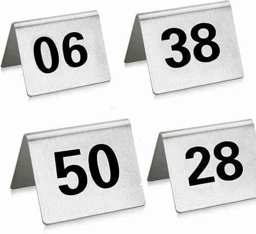 Numéro de table numérique double côté en métal pour bars et buffets