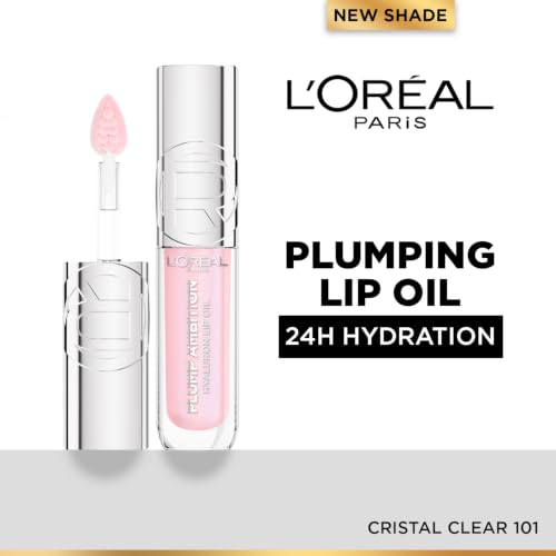 Image of L'Oreal Paris Plump Ambition Hyaluron Plumping Lip Oil, Crystal Clear