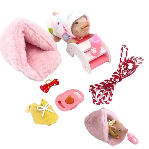 Takingup Juguetes de Cerdo para niños, Juguete de Cerdo de Silicona Lindo Realista de 5 Pulgadas con Juego - Divertidos Animales de Silicona de Cerdito para niñas y niños, Juguete de baño