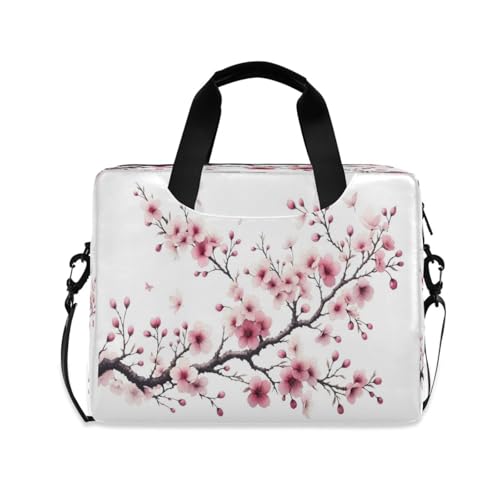Maletín para portátil con diseño flores rosa miniatura 1
