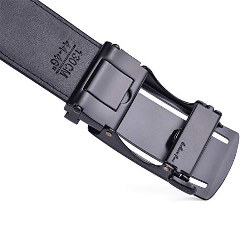 Image of Beltox Men Leather Belt w Slide Ratchet Interchangeable Buckle