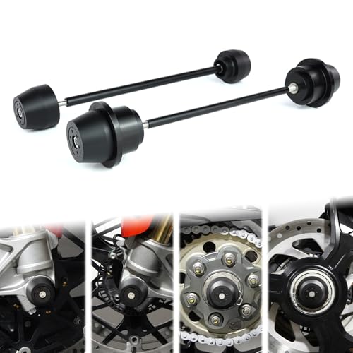 Xitomer Front and Rear Fork Sliders Fit for Multistrada V4 S Sport Rally, Multistrada V2 /S Multistrada 1200 1260 Enduro/Pro, Multistrada 950 S Motorcycle Rear Front Axle Sliders Crash Protectors