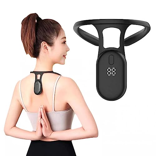 VVLXRIC Intelligent Posture Corrector, Vibration Reminder Portable, Instrument For Sitting Posture Correction, Used For Body Correction,Black