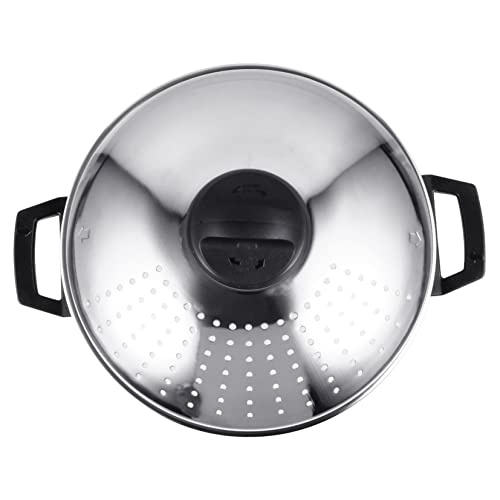 STOBAZA Multi Functional Stainless Steel Noodles Cooker Pot with Lid Lightweight and Portable Energy Saving Cooking for Pasta Ramen and More Easy to Clean Cookware