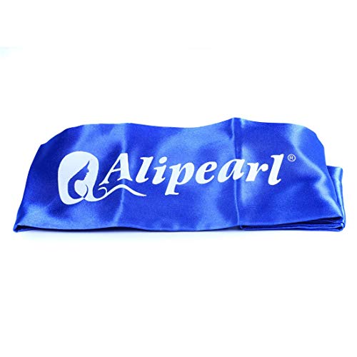 Edge Laying Scarf Wrap For Black Hair | Satin Edge Setting Scarf For Lace Wigs & Frontals Scarf (Blue 1 Piece) #TOP4