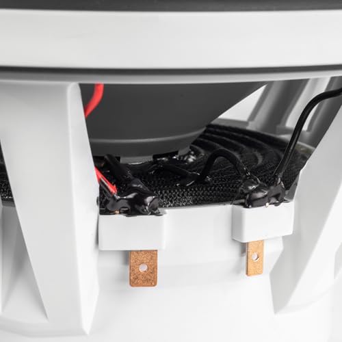 Image of NVX MVSP65 Premium 6.5 inch 2-Way Marine Coaxial Speakers (Pair), 600W Max, 200W RMS, 1 inch Silk Dome Tweeters, with RGB LED Lighting for Boats /UTV /ATV /SxS /Powersports (White and Black Grilles Included)