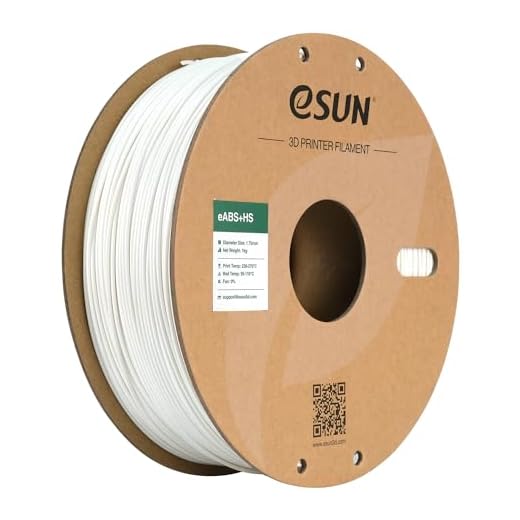 eSUN High Speed ABS+ Filament 1.75mm, Excellent Layer Adhesion 3D Printer Filament Speedy ABS Plus for Fast Printing, 1KG Spool (2.2 LBS) 3D Printing Filament for 3D Printers, White