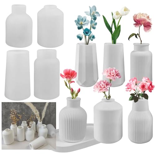 Moules en silicone pour vases, béton décoratif, résine et plâtre