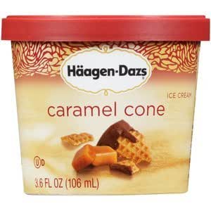 Haagen Dazs Caramel Cone Ice Cream Cups (3.6 oz, 12 count)
