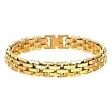 CYLRWSR Thick Masculine Wtach Band Link Bracelets For Men, 11mm Stainless Steel Handmade Link Wristband, Gentle Punk