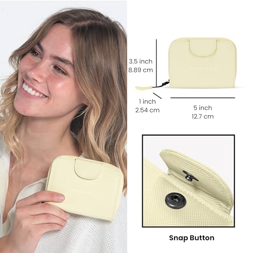 Image of Sherpani Barcelona, Nylon Bifold Zipper Pocket Wallet for Women, Travel Bag, RFID Protection