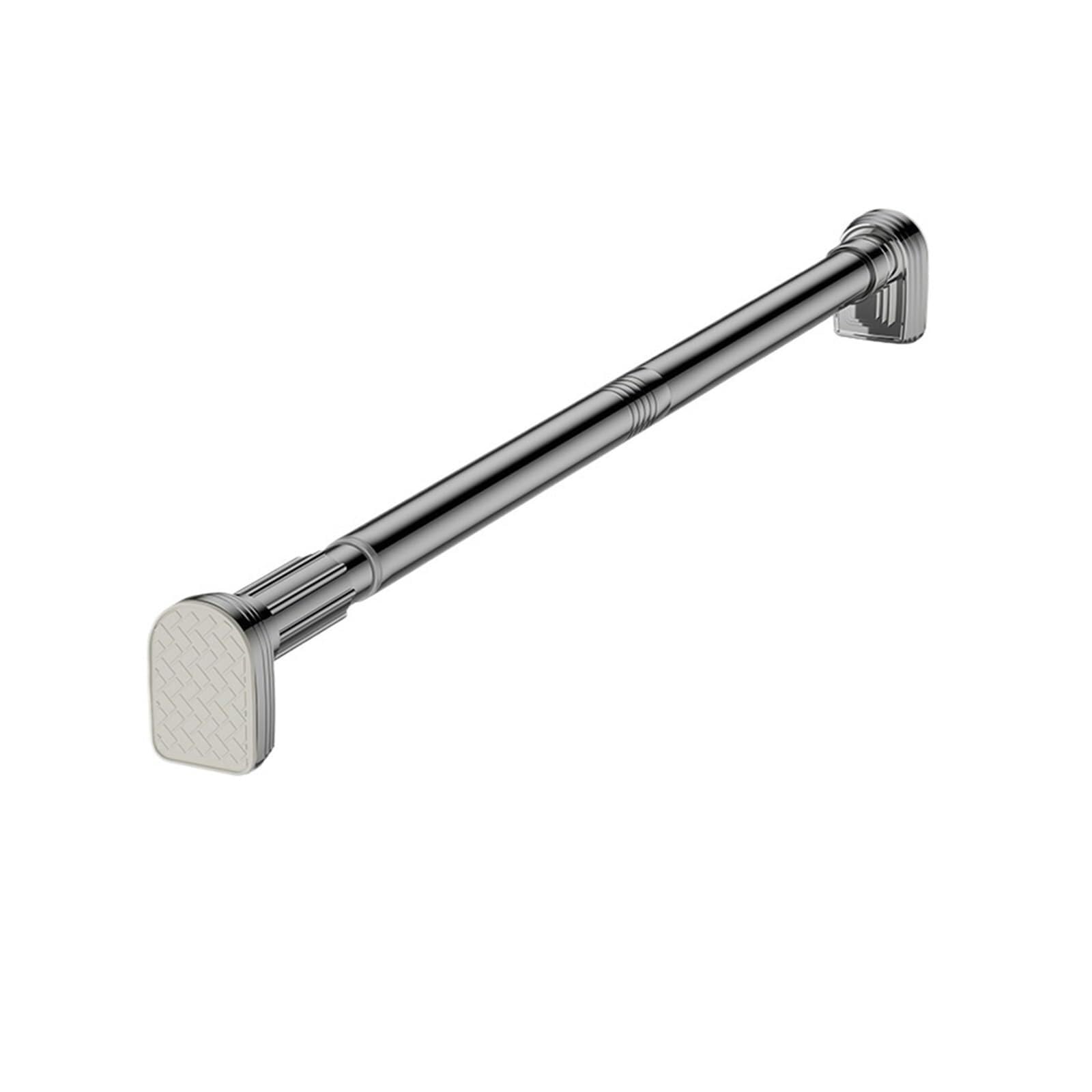Tension Rod Adjustable Stainless Steel Shower Curtain Rod Clothes Drying Rack Telescopic Pole for Laundry Room Bathroom(Silvery80-95cm)
