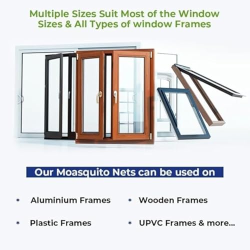 Image of Classic Mosquito Net for Windows with Zipper | 90X90 cm | 120 GSM Fiberglass Mesh |Pre Stitched Window Net for Home | Self Adhesive Hook All Loop Easy Install | Protection from All Insects |Black