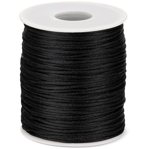 Comparison: Best String For Wind Chimes 11 1.5MM 110 Yards Black Nylon Cord, Wind Chime Cord for Bracelet Necklace Jewelry Making, Nylon Satin String, Jewelry Thread Beading String for Crafts, Chinese Knotting