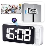 Magnetic Hidden Camera Clock - WiFi Wireless 4K HD Nanny Cam with Wide-Angle 150°, Clear Night Vision & Smart Motion Detection, Indoor Hidden Camera for Home Security, Office, Pet, App Remote Control