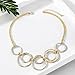 CXENSJH Gold Sliver Chain Necklace Earrings Set for Women Thick Chain Multilayer Earrings Long Chunky Loop Necklace Jewelry Fashion Trendy Accessories (Gold)