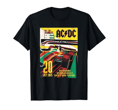 AC/DC Imola Autodromo Internazionale 2025 Maglietta Uomo Nero XL