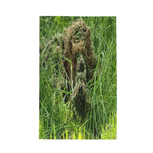 ワッフルキッチンタオルはマイクロファイバー製で、吸水性、速乾性、抗菌性に優れています(戦闘の森林軍事標的撃ライフル熱帯雨林)