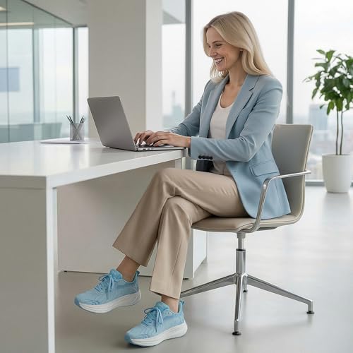 Image of ZOVE Wide Toe Box Shoes Women Extra Wide Width Sneakers Ultra Light Road Running Shoes Non-Slip Tennis Sneakers Breathable Walking Athletic