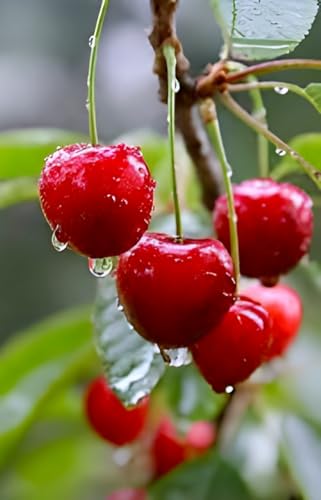 PAJUSDYASI-Sweet Red Barbados Cherry (HYBRID) Healthy live plant for Home Garden Tree Pack of 1 Plant Height-2Ft To 3 Ft