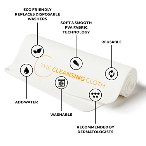 The Cleansing Cloth - Makeup Remover Cloth - Reusable & Hygienic - Gentle On Sensitive Skin - Quick Drying & - Ideal For Travel #TOP1