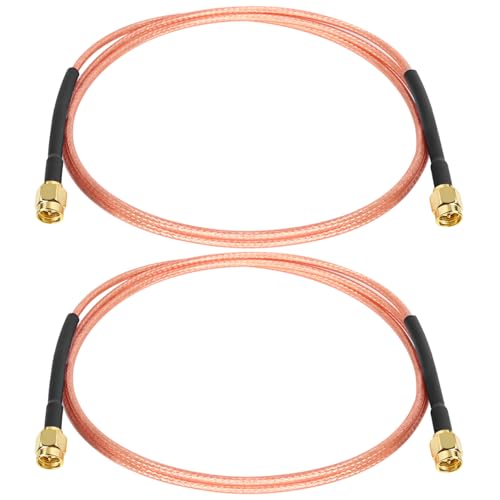 MOOKEERF SMA Male to SMA Male Cable 3FT 2 Pack RG316 SMA Extension Cable 50 ohm for Router Test Equipment Signal Enhancer Wireless Adapter WiFi Antenna Applications