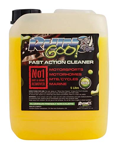 Rhino Goo! Fast Action Cleaner Nettoyant et dégraissant pour chaîne de vélo pour VTT, vélos de route, motocross, quads et motos de route 5 l