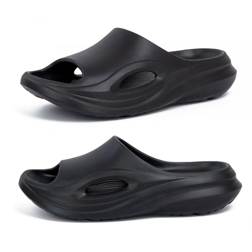 New Mens Sandals, Plantar Fasciitis Thick Cushion Orthotic Men Athletic Slides, EVA Lightweight Comfort Non-Slip Slippers, Soft Summer Beach Shoes