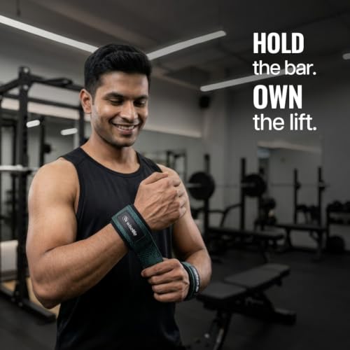 Image of WiseLife Weight Lifting Straps | Gym Wrist Support Straps for Deadlifts, Pull-Ups & Strength Training | Heavy Duty Cotton Lifting Straps for Men & Women