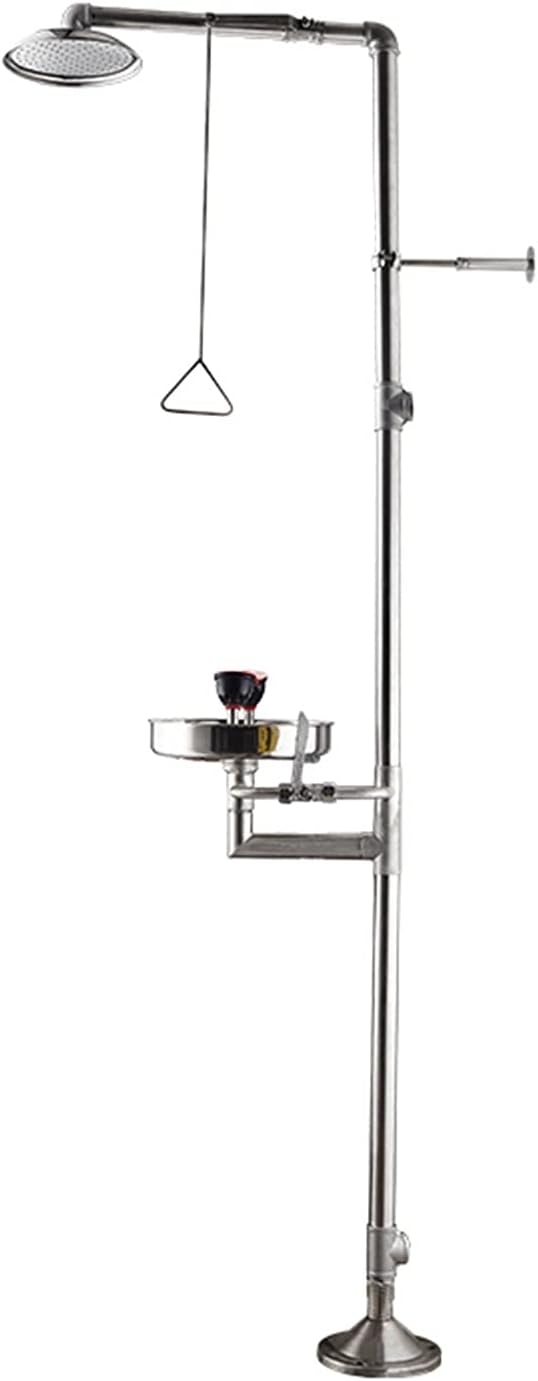 Combined Emergency Eye Wash Station Shower Set with 12L/Min Eyewash Water Flow 304 Stainless Steel Eyewash Station Shower, for/Lab/Machinery/Building Industries