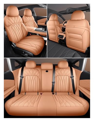 Housse de siège auto en cuir orange chic pour sublimer l'intérieur de votre Ford Territory 2020