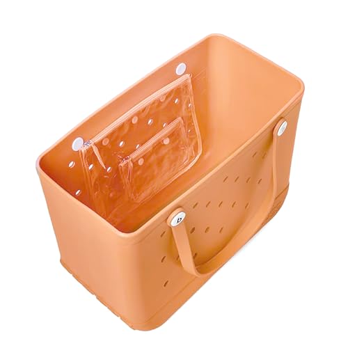 Image of BOGG BAG - Original, Extra Large Tote Bag - Creamsicle Dreamsicle - 19in L x 9in W x 14in H - Lightweight, Washable, Durable - All Purpose EVA - for Beach, Pool, Boat, Work, Sports
