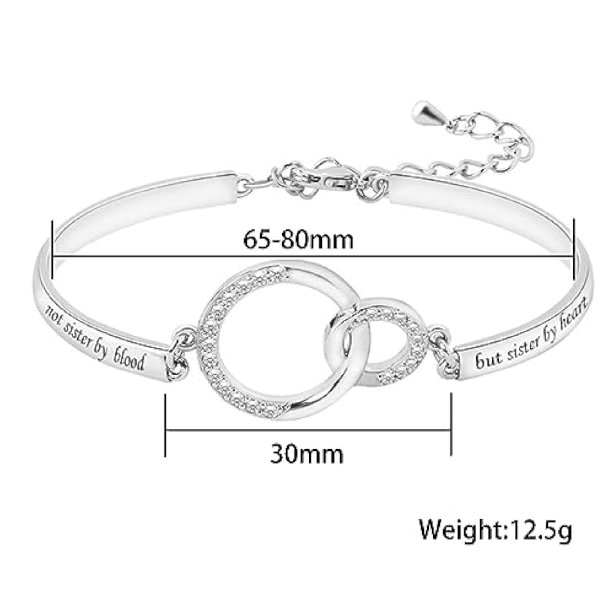 Friendship Cuff Bangle Bracelet, Best Friend Gift