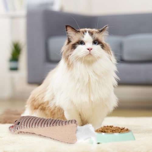 Peluche chat Gatuida herbe à chat jouet interactif papier sonore - 5