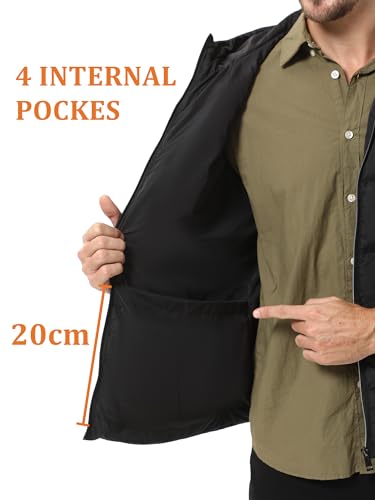 Men's Lightweight Packable Puffer Vest Sleeveless Vest for Hiking - Image 5