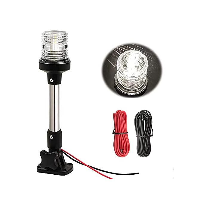 Buy YOUNG MARINE 9 inch 3 Nautical Mile White LED Fold Down Boat Stern