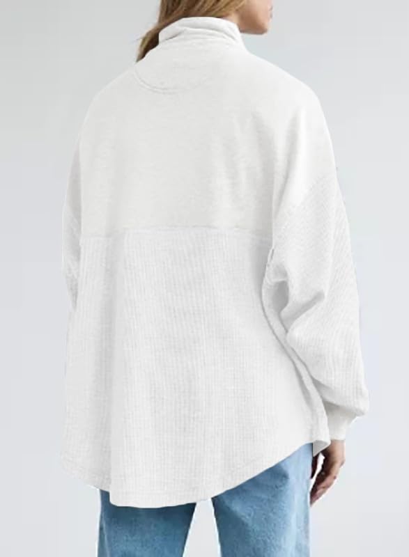 SHEWIN-Womens-Sweatshirt-Casual-Waffle-Knit-Half-Zip-Pullover-Loose-Long-Sleeve-Tops-Fall-Outfit-Clothes-2024